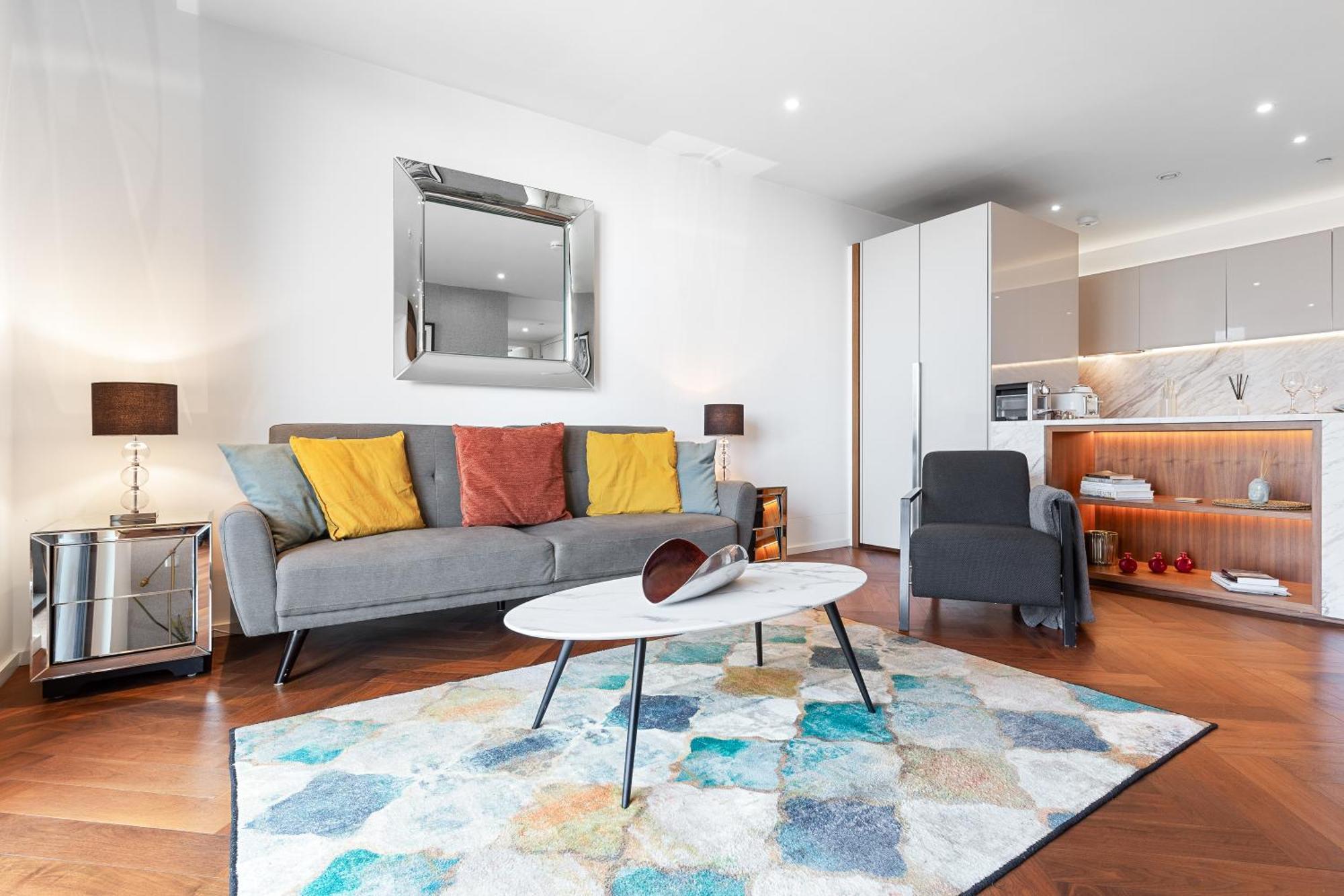 Spectacular Riverview Two Bedroom Luxury Designer Apartment-ac-parking-wifi-2 Bathrooms * Londra